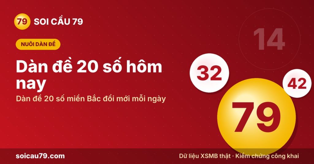 Dàn đề 20 số hôm nay – Dàn đề 20 số miền Bắc đổi mới mỗi ngày