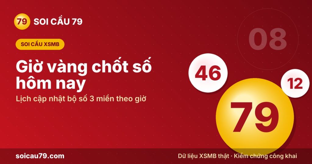 Giờ vàng chốt số hôm nay – Lịch cập nhật bộ số 3 miền theo giờ
