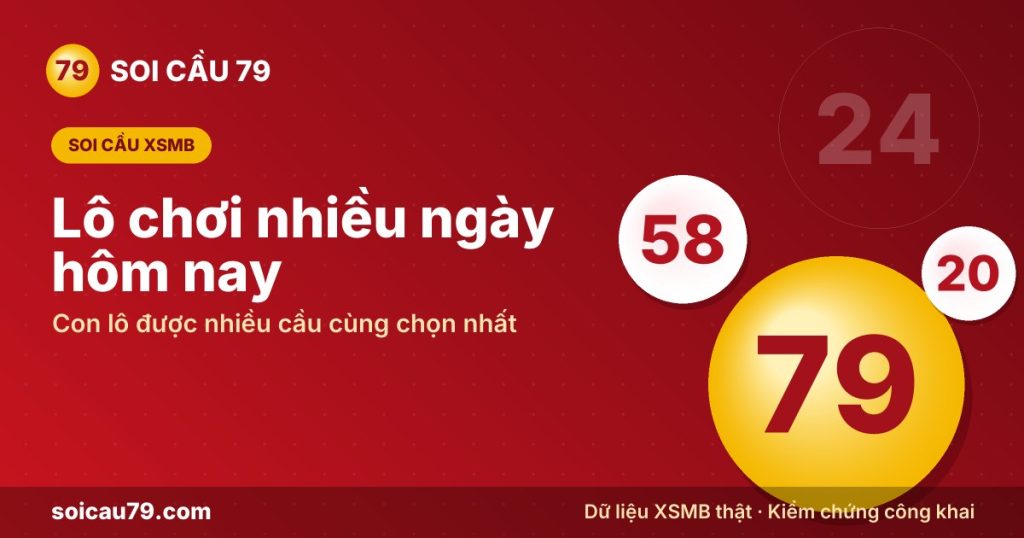 Lô chơi nhiều ngày hôm nay – Con lô được nhiều cầu cùng chọn nhất