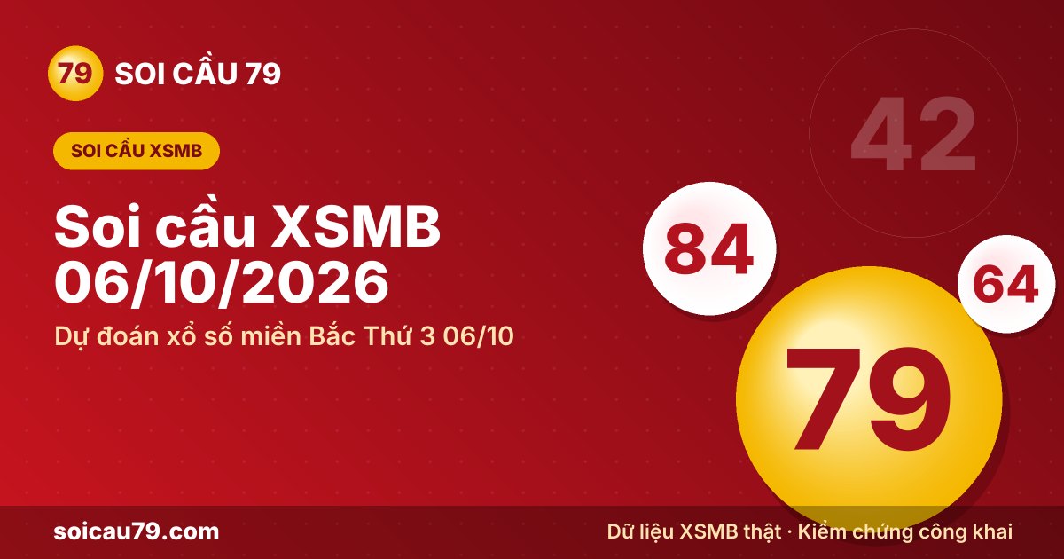 Soi cầu XSMB 06/10/2026 – Dự đoán xổ số miền Bắc Thứ 3 06/10