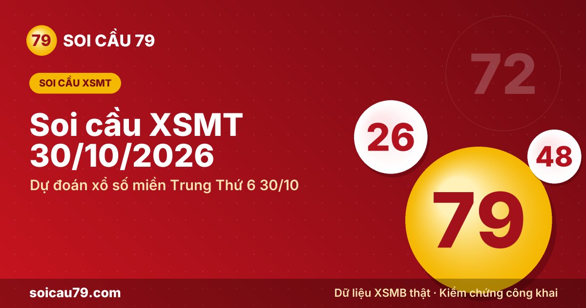 Soi cầu XSMT 30/10/2026 – Dự đoán xổ số miền Trung Thứ 6 30/10