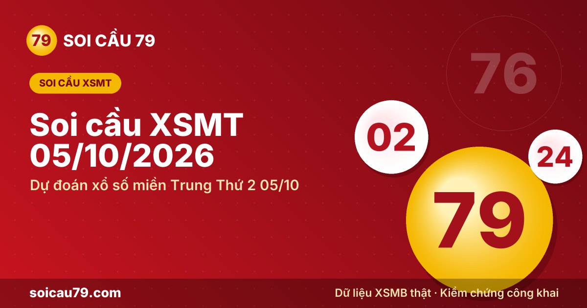 Soi cầu XSMT 05/10/2026 – Dự đoán xổ số miền Trung Thứ 2 05/10