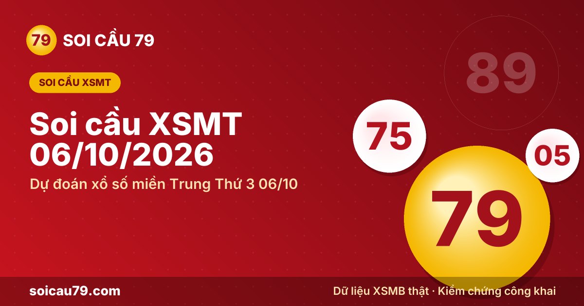 Soi cầu XSMT 06/10/2026 – Dự đoán xổ số miền Trung Thứ 3 06/10